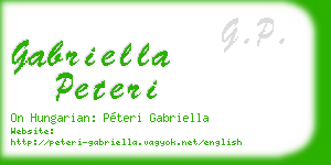 gabriella peteri business card