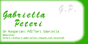 gabriella peteri business card